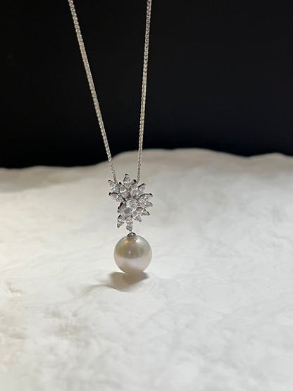 Freshwater Pearl Necklace with Zircon for Bride/Wedding