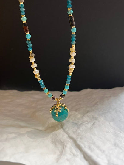 Turquoise & Freshwater Pearl Necklace